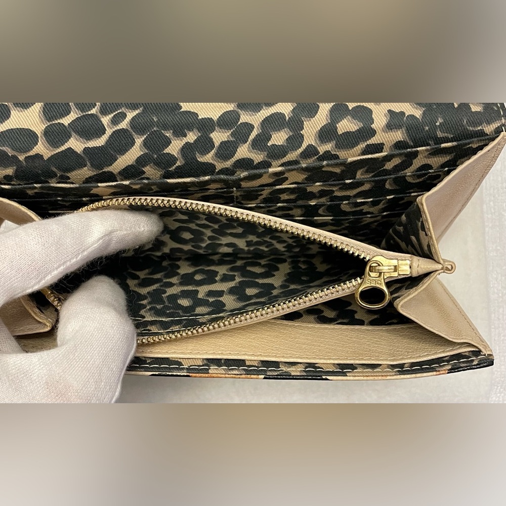 “See By Chloe” Authentic Vintage Leopard Print Long Wallet - Picture 11 of 16